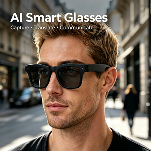 AI Smart Glasses 13mm Dual Speakers Bluetooth Sunglasses